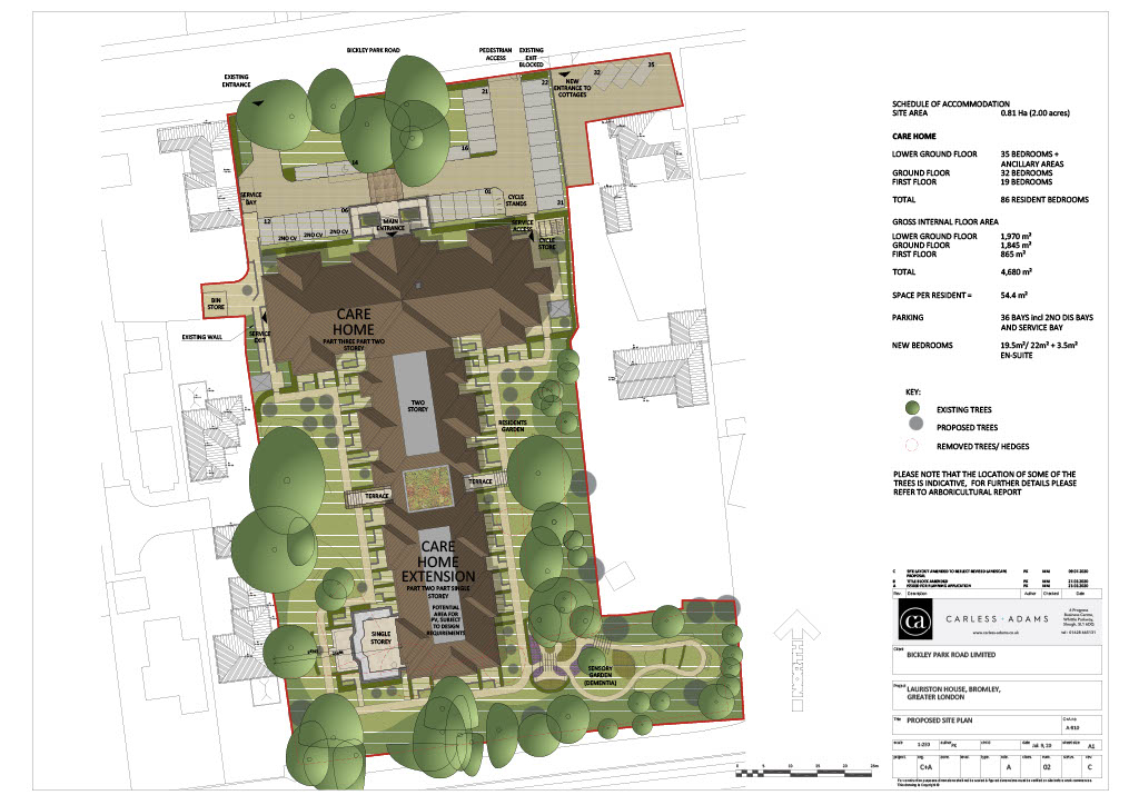Bickely Hall Proposed Site Plan