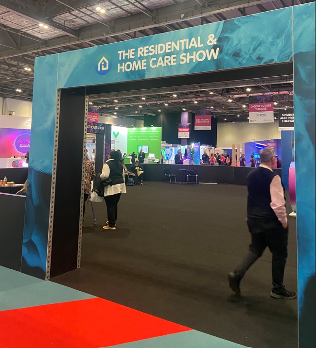 Entrance to Residential and Care Show April 2023