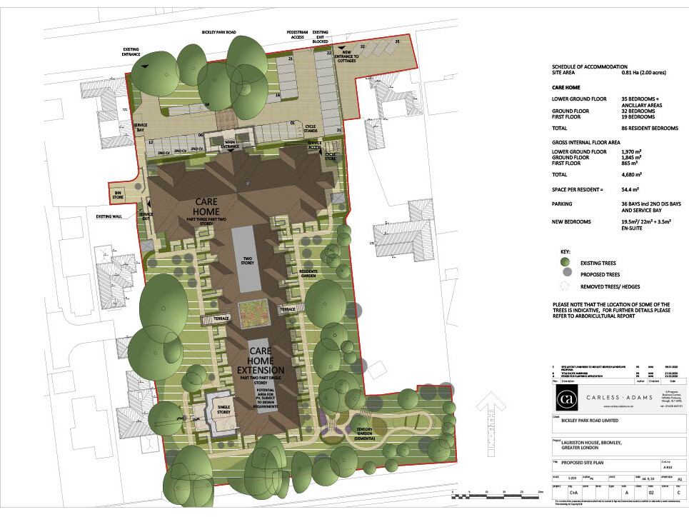 Bickely Hall Proposed Site Plan