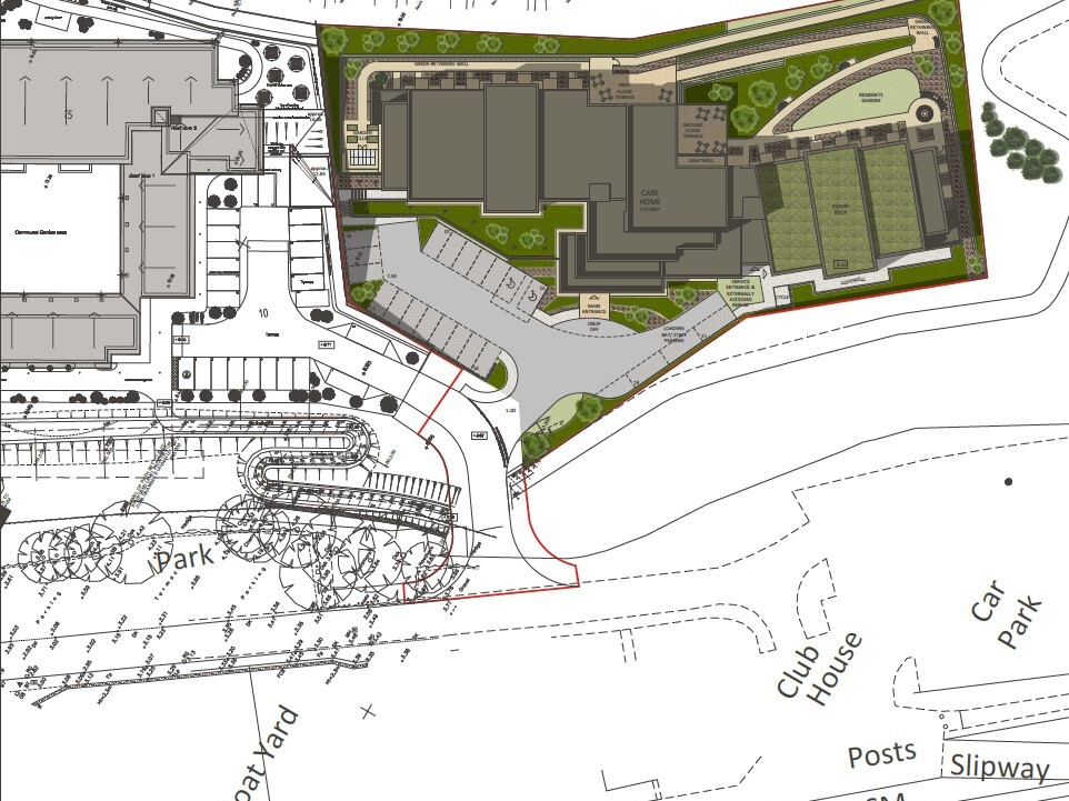 Carless + Adams site plan Steamer Quay Totnes