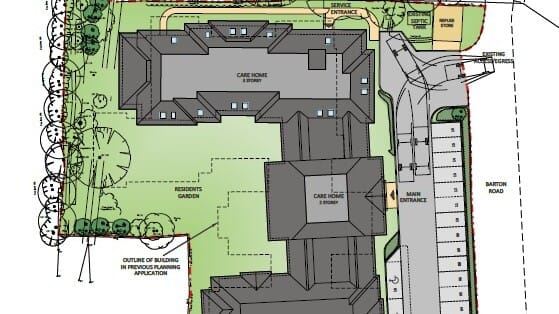 Architectural plans by Carless + Adams for Taymer House care home in Bedford