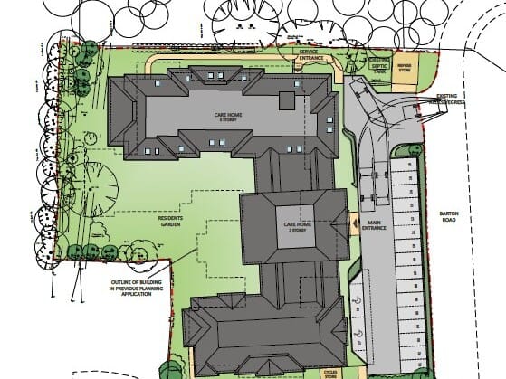 Architectural plans by Carless + Adams for Taymer House care home in Bedford